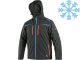 Kurtka softshell zimowa CXS Norfolk czarna z elementami HV niebiesko-czerwonymi