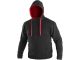 Bluza z kapturem CXS Harrison czarno-czerwona