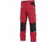Spodnie do pasa CXS Stretch czerwono-czarne