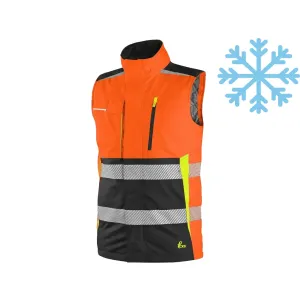Kamizelka ocieplona ostrzegawcza CXS Benson pomarańczowo-czarna