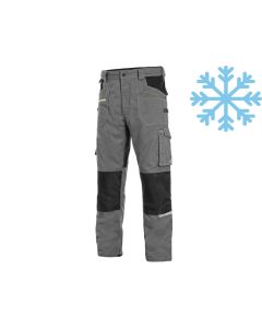 Spodnie ocieplone CXS Stretch szaro-czarne