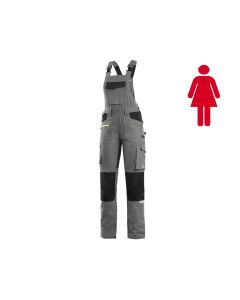 Ogrodniczki damskie CXS Stretch szaro-czarne
