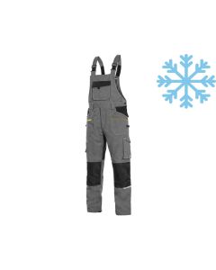 Ogrodniczki ocieplone CXS Stretch szaro-czarne