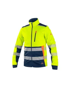 Kurtka softshell ostrzegawcza CXS Benson żółto-granatowa