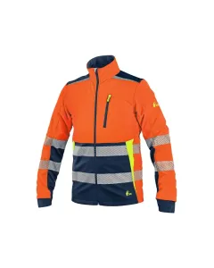 Kurtka softshell ostrzegawcza CXS Benson pomarańczowo-granatowa