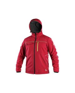 Kurtka softshell CXS Stretch czerwono-czarna